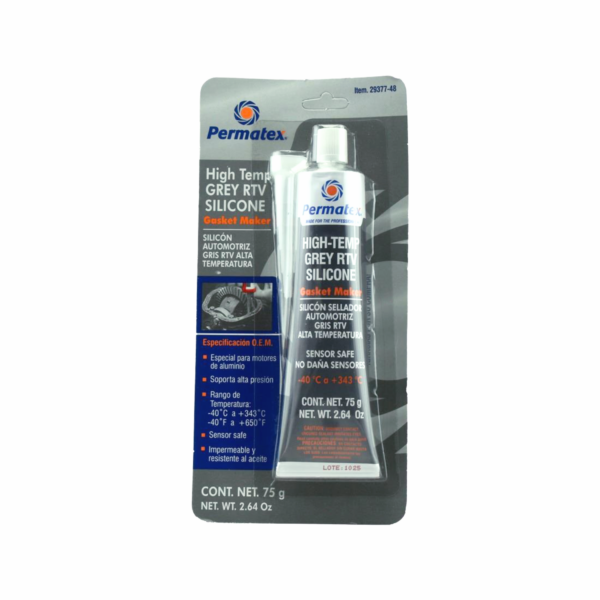 Permatex® Silicón Gris RTV Alta temperatura No. 29377 de 75 G