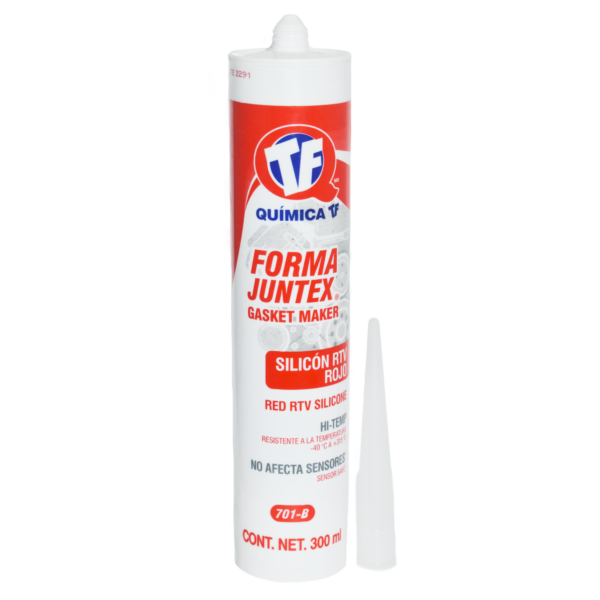 Química TF® Forma Juntex® 701-B Silicón RTV Rojo de 300 ML