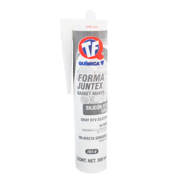 Química TF® Forma Juntex® 701-E Silicón RTV Gris de 300 ML
