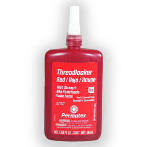 Permatex ® 27150 Sellador de Roscas Rojo de Alta Resistencia, Botella de 50 ML