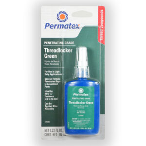 Permatex ® 29040 - Retenedor de roscas de grado penetrante, color verde, Botella de 36 ML, en cartón